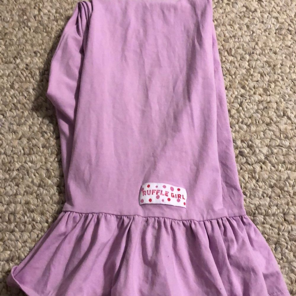 Ruffle girl lavender ruffle bottom pants